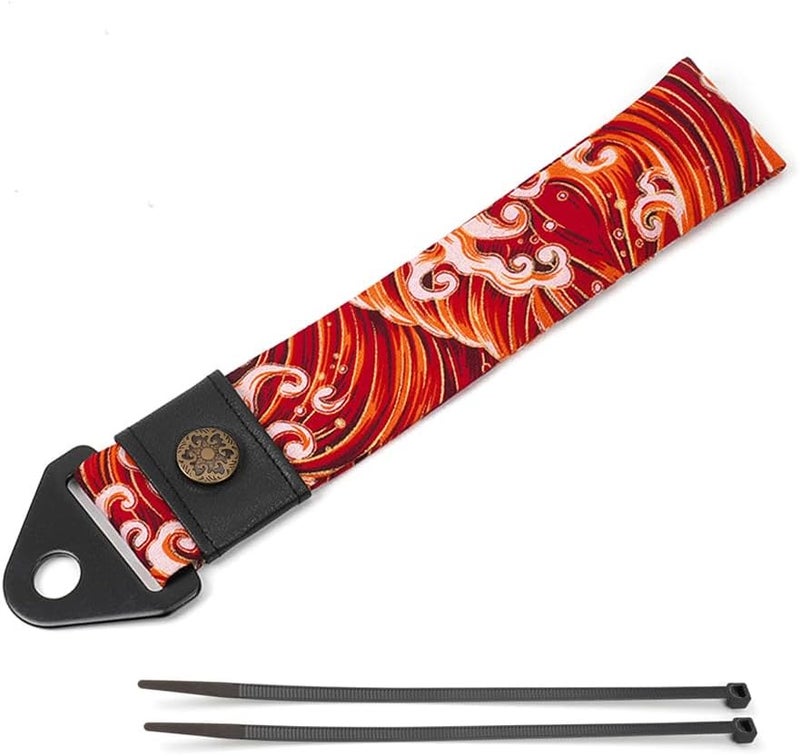 RASTP Car Front Bumper Tow Strap(Waves Red) - Image 1